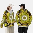 thumbnail image 5 of Picia Yellow Mandala Women's Men's UPF 50+ Sun Protection Hoodie Shirt Long Sleeve SPF Fishing Outdoor UV Hiking Lightweight Shirts-Small, 5 of 9
