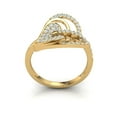thumbnail image 3 of Natural 0.5carat Round Cut Diamond Prong Fancy Women's Bridal Heart Ring Anniversary Band Solid 14K Gold FG VS, 3 of 3