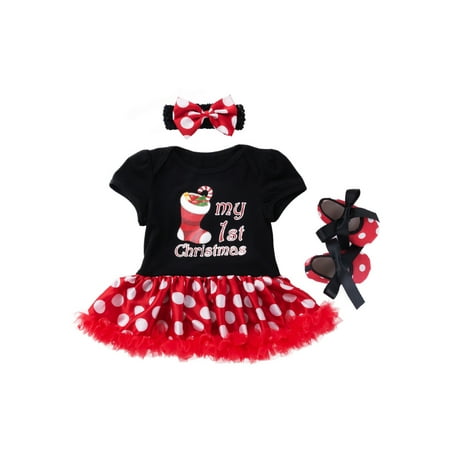 

Paille Girls Onesies Crew Neck Bodysuit One Piece Bodysuits Casual Buttons Jumpsuit Party Playsuit Set Santa Socks 73cm