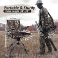 thumbnail image 6 of REDCAMP 360° Swivel Hunting Chair with Adjustable Feet for Ground Blinds,Portable Folding Camo Camping Chair with Hard Arms for Adults Hunting Fishing, 6 of 9
