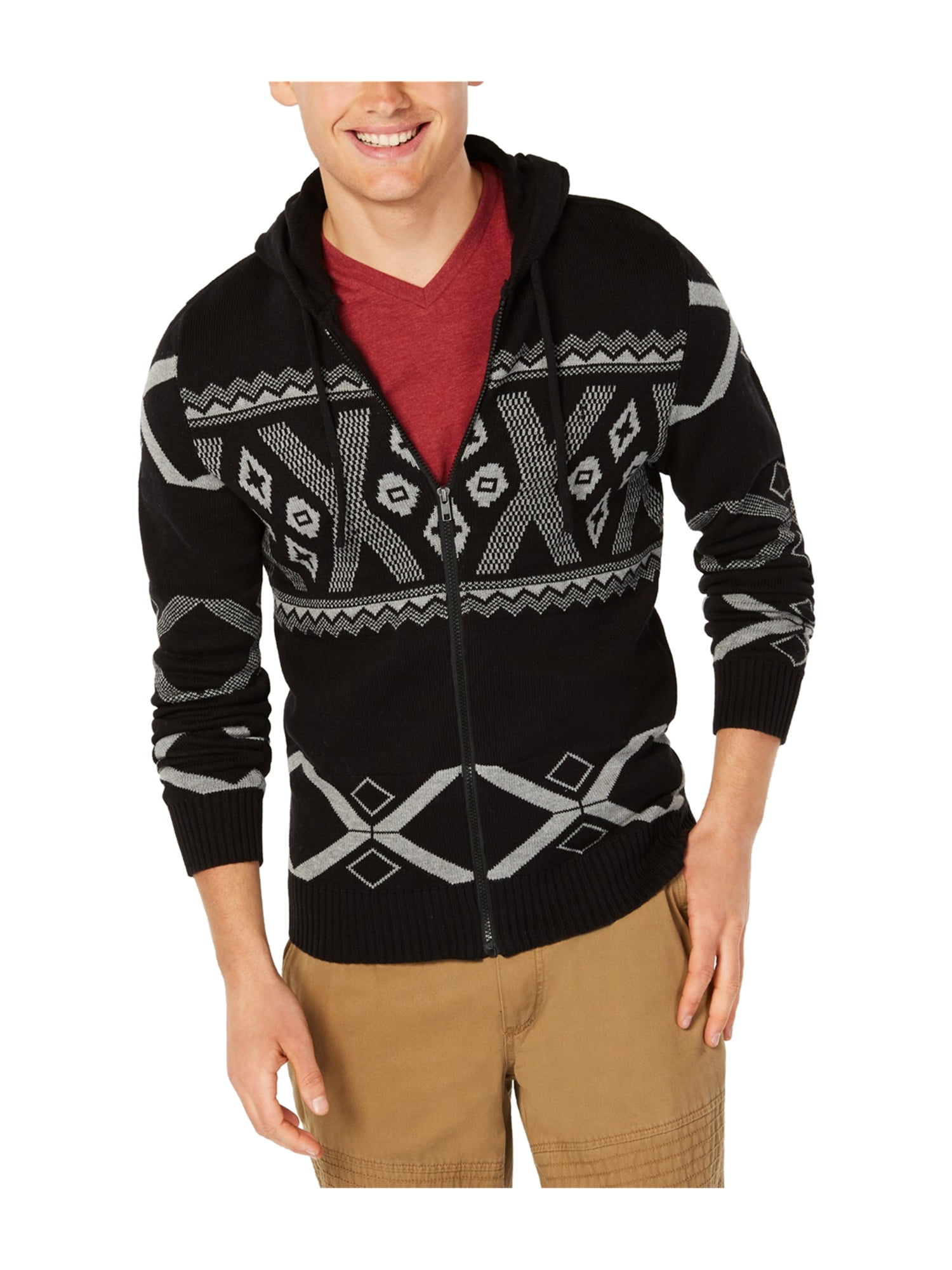 hooded cardigan sweater