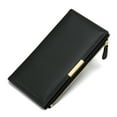 thumbnail image 4 of Faraee Long Wallets for Men Women Leather RFID Blocking Bifold Purse Clutch Tote with Zipper Pocket Black, 4 of 5