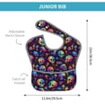 thumbnail image 4 of Kdxio Skull mushroom rainbow color Bibs For Babies, Baby Bibs for Eating, Toddler Bibs, Waterproof Bibs, Feeding Bibs, for Toddlers, Boys, Girls, 4 of 8