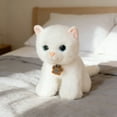 thumbnail image 3 of Cute Realistic Cat Plush Stuffed Animal Soft Kitten Cuddly Doll with Paw Tag Soothing Comfort Companion Pillow for Bedtime Self-Care Home Decor Kids Adults, 3 of 3