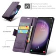 thumbnail image 3 of K-Lion RFID Blocking Wallet Case for Samsung Galaxy S10, Durable Retro Suede PU Leather Folio Flip Case with Magnetic Closure,Galaxy S10 Case Wallet with Card Holder Kickstand, Purple, 3 of 6