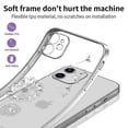 thumbnail image 5 of Funda protectora ultrafina con diseño de diente de león y galvanoplastia para iPhone 12 Pro (plateada), 5 of 5