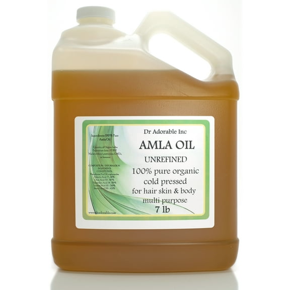 Dr Adorable - 7 lb - Amla Oil UNREFINED - Extra Virgin 100% Pure Organic Cold Pressed Natural
