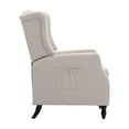thumbnail image 4 of Resenkos Massage Recliner Chair, Fabric Recliner Sofa Home Theater Seating, Single Sofa Armchair Easy Lounge for Living Room, White, 4 of 8
