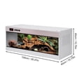 thumbnail image 2 of Tempered Glass Reptile Habitat 39"x16"x16", Ventilation Terrarium Tank, Breeding Enclosure for Geckos Tortoises(Dual Temperature Control), 2 of 9