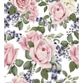 thumbnail image 3 of Ambesonne Rose Duvet Cover Set, Flourishing Pink Flora, 2-Calking, Pale Pink Green Bluegrey, 3 of 6