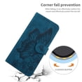 thumbnail image 6 of For Google Pixel 7 5G 6.3" Large Butterfly Pattern Embossed Strong Magnetic Attachment/Closure, Card Slots/Pocket, PU Leather Flip Wallet Case ﻿,Blue,For Pixel 7 5G, 6 of 6