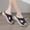 Blue, variant on Women Wedge Slide Sandals, Soft Bottom Slip On Open Toe Casual Ladies Shoes Khaki Size 6
