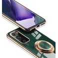 thumbnail image 6 of for Galaxy Note 20 Ultra Ring Holder Case Sparkle Plating Case for Women 360 Rotation Kickstand Support Car Mount Shockproof Bumper TPU Cover Case for Samsung Galaxy Note 20 Ultra 5G-Green, 6 of 7