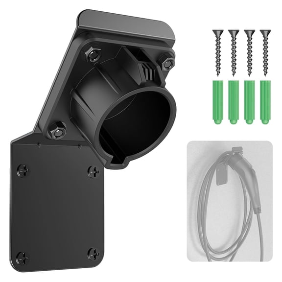 Universal SAE J1772 EV Charger Cable Organizers Mount Heavy Duty Metal ABS Plastic Rusts Proof for Home Garage Public Parking Installation