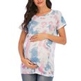 thumbnail image 2 of asdoklhq Maternity Clothes for Women,Maternity Pregnancy T-Shirt Tie-Dye Tops Blouse Casual Clothes, 2 of 8