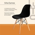 thumbnail image 3 of Set de Comedor Mesa Transparente con vidrio + 4 Sillas Eames negro, 3 of 8