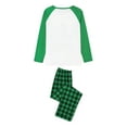 thumbnail image 6 of Family Matching Christmas Pajamas, StarLetter Print Long-Sleeved Tops + Plaid Pattern Trousers Sleepwear Outfits, 6 of 10