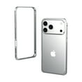 thumbnail image 2 of TECH CIRCLE for iPhone 16 Pro Max Aluminum Frame Metal Bumper Frame Slim Hard Magnetic Case,Non-Slip Metal Frame with Soft Inner Bumper, Shockproof Heat Dissipation Raised Edge Protection,Silver, 2 of 7