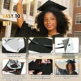 thumbnail image 3 of 2PCS White Graduation Cap Headband Insert, Anti-Slip Graduation Hat Holder for Curly Hair, Secure Fit Hairband Accessory, Keeps Hairstyle Natural and Stable, 3 of 10