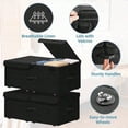 thumbnail image 4 of odorsTT Under Bed Storage Container with Wheels, 2 Pack 10" High Deep Underbed Rolling Box Storage Bins Drawers with Lids for Bedroom, Dorms, Clothes, Shoes, Blankets, No Assemble Required, Black, 4 of 5