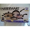 Farberware Dishwasher Safe Non-Stick 12-Piece Cookware Set, Champagne