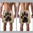 thumbnail image 3 of luoweisi Men's Beach Shorts Quick Dry Swim Trunks with Mesh Lining Animal Paw Prints M, 3 of 5