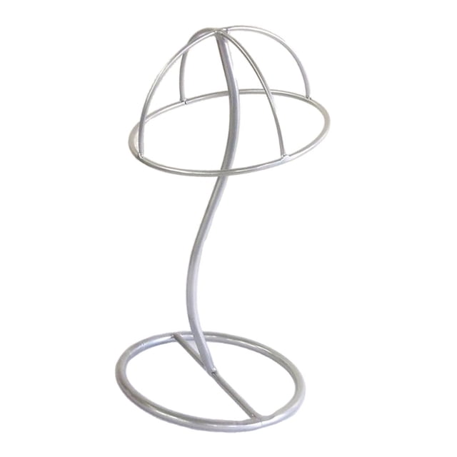 Baohd 12'' Metal Wigs Holder Stand Caps Hanger Rack Display Hats Holder Silver