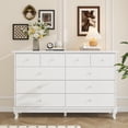 thumbnail image 3 of MONSLIPA 10 Drawer Dresser, 55.1'' W Double Dresser Chest of Drawers for Bedroom Closet White, 3 of 7