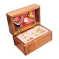 thumbnail image 4 of del Tesoro de madera Vintage para casa de muñecas, paisaje simulado en miniatura, organizador de joyas profesional, caja de almacenamiento de te 25x16x16 cm Baoblaze Miniatura del cofre del tesoro, 4 of 8