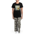 thumbnail image 4 of CafePress - Blue Barnwood Daisy Pajamas - Women's Short Sleeve Print T-Shirt and Pants Dark Cotton Pajama Set, 4 of 7