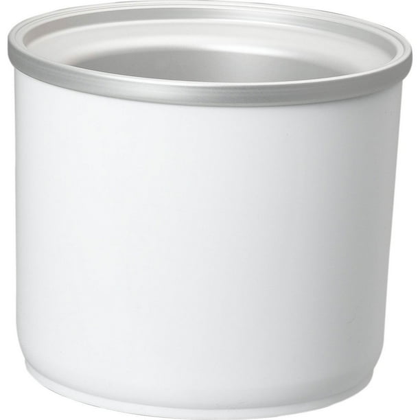 Cuenco para congelador para máquina para hacer helados Cuisinart ICE-45RFB de 1-1/2 cuartos de galón, para uso con la máquina para hacer helados Cuisinart ICE-45 Mix It In Soft Serve, color blanco