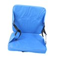 thumbnail image 1 of Cojín portátil para asiento de estadio, silla de suelo, tapete para sentarse, tela Oxford, cojín grueso con respaldo para acampar, eventos deportivos, azul, 1 of 8