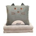 thumbnail image 1 of Funda de aire acondicionado 2 en 1 con almohada desmontable y calentadores de manos para una acogedora siesta en la oficina con temática de gatos, 1 of 8