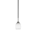 thumbnail image 1 of Toltec 3401-MBBN-4021 Paramount 1 Light Mini Pendant In Matte Black And Brushed Nickel Finish With 5" White Matrix Glass, 1 of 1