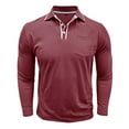 thumbnail image 5 of Xzbqbs Men's Cotton Polo Shirts Casual Long Sleeve Button Shirts Lightweight Pullover Classic Golf Shirts Dress Shirts for Men, 5 of 7