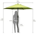 thumbnail image 5 of Abble 7.5ft Patio Umbrella with Crank Outdoor Market Umbrella with 6 Ribs for Garden Deck Backyard Pool, Green, 5 of 5