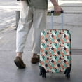 thumbnail image 2 of Orange Green White Checkerboard Checkered Pattern Luggage Cover Fashion Suitcase Cover Baggage Covers Fit 25-28 Inch Luggage (Go Travel), 2 of 2
