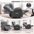 thumbnail image 4 of JMYMRY Rocker Recliner Chair with Side Pockets, Adjustable Lounge Chair with Elegant Design for Living Room, Bedroom, Grey, 4 of 7