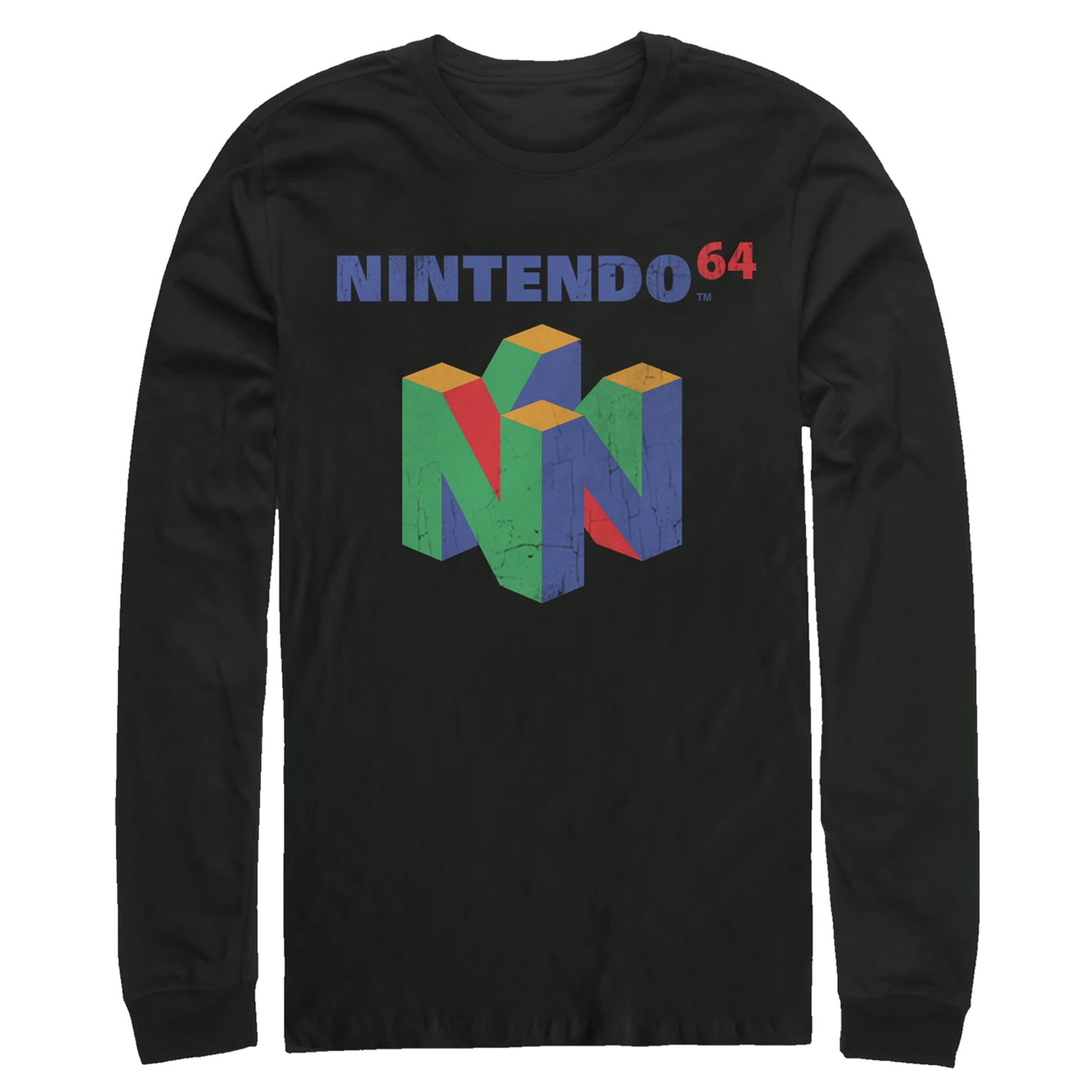 Nintendo - Nintendo Men's Classic N64 Logo Long Sleeve T-Shirt - Walmart.com