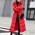 thumbnail image 5 of Valueadd Clothing Women's Hooded Puffer Down Coat Long Winter Jacket Hoodie Top Long Coat Thick Warm Maxi Down Jackets Coat Red, 5 of 6