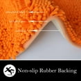 thumbnail image 7 of Orange Bathroom Rugs – Thick Chenille Bath Mats Absorbent and Washable Bath Rug Non-Slip, Plush and Soft Rugs for Bathroom, Kitchen, Shower, Sink - 15.75" x 23.62", 7 of 7