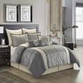 thumbnail image 2 of Nanshing Arabesque 8 Piece Damask Jacquard Comforter Set, Silver, Queen, 2 of 9