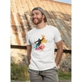 thumbnail image 2 of Ski  With Paint Splash T-Shirt Men -Image by Shutterstock, Male Medium, 2 of 4