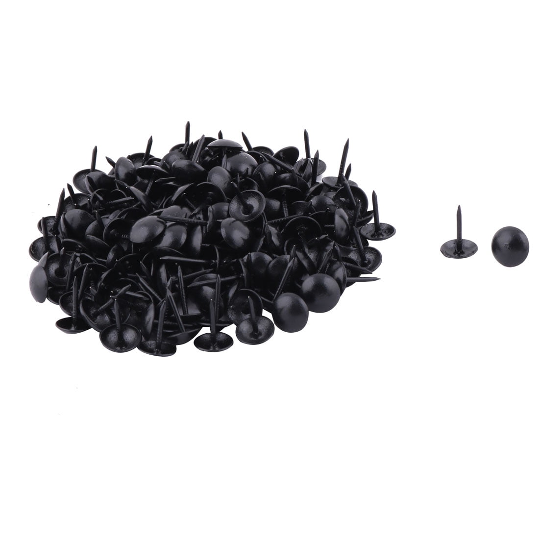 Uxcell Household Metal Round Cap Thumb Tack Nail Decor Pushpin Black 9
