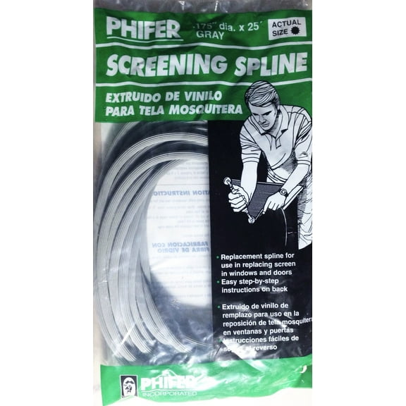 SCREEN SPLINE GRAY 0.175" (Pack of 1)