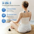 thumbnail image 5 of KingPavonini Wireless TENS Unit Muscle Stimulator, Bule Portable Rechargeable TENS EMS Machine, LED Screen, Dual Channel 6 Modes 16 Intensity Massager, Charging Case (4 Pads), 5 of 10