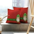 thumbnail image 6 of LALILO Throw Pillow Covers Snowman Vintage Christmas Card Art Cushion Cover 18" x 18", 1945 Pack, 6 of 6