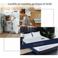 thumbnail image 5 of Noiseless Fitted Sheet, Ultra Soft Hypoallergenic Anti-Mite Anti-Bacterial Bamboo Fiber, Fixed And No Noise For Children Pets Allergies Asthma Eczema Or Incontinence, 140X200Cm, 5 of 5