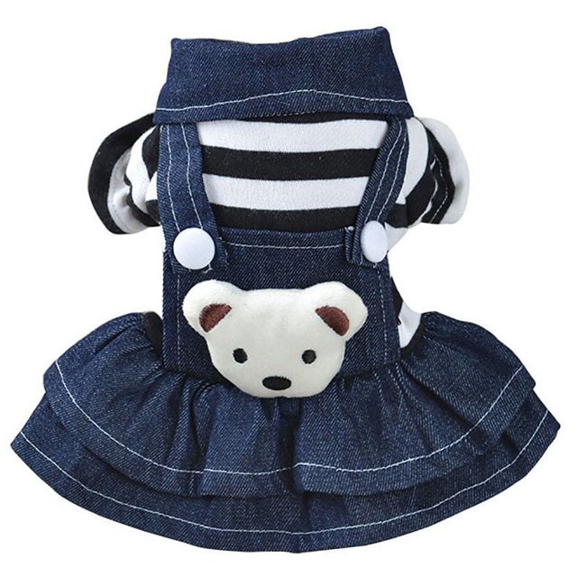 MesaSe Robe en Jean pour Chien Jupe en Denim Cowboy Jupes Robes Hiver Automne