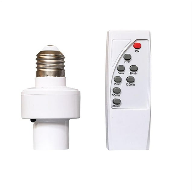 Portalámparas E27 con Control Remoto y Función de Temporización, Inalámbrico, para Armario, Dormitorio, Ático.